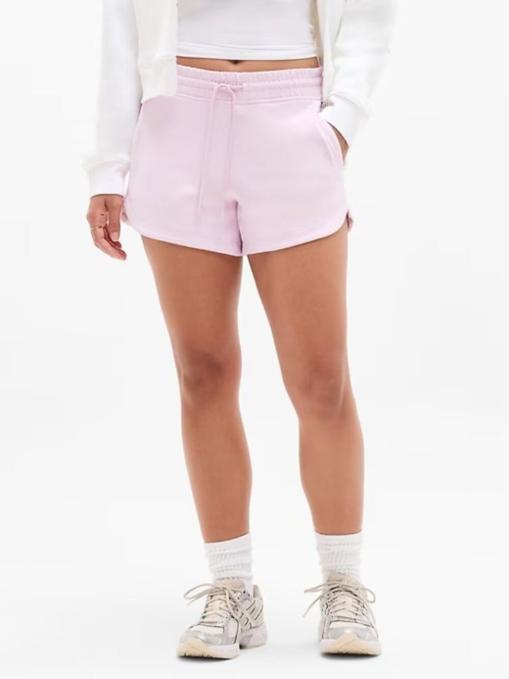 New Athleta S Seasoft Mid Rise 4" Short Tencel Primrose Pink Small